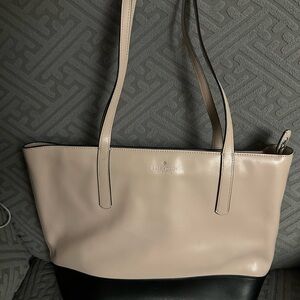Kate Spade Two-Tone Cream and Black Tote & Wallet